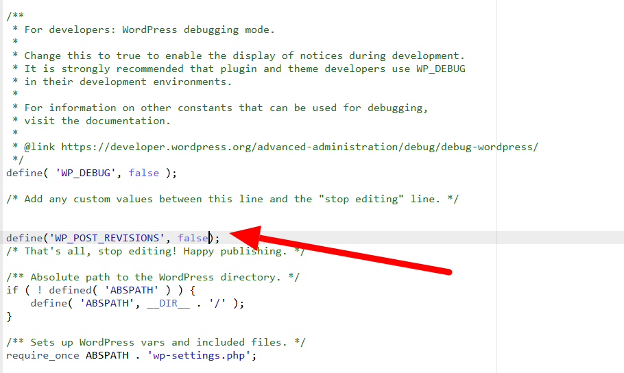 Disable WordPress Revisions 