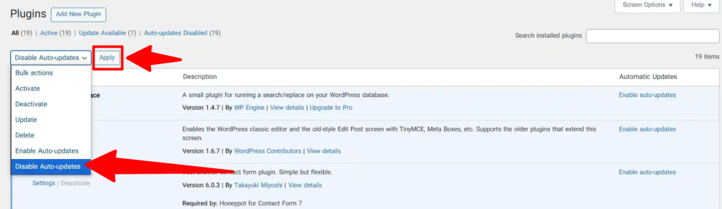 Disable WordPress Plugins Auto Updates - Disable Plugins all