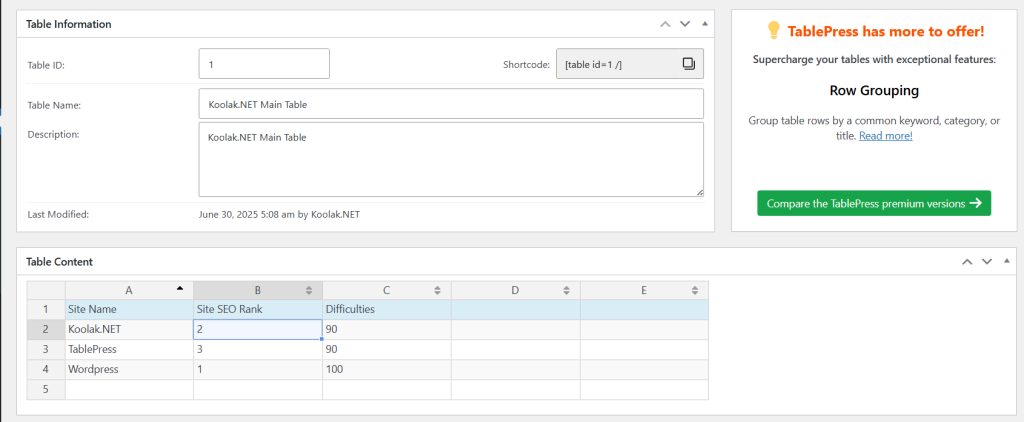Edit And Add data to wordpress tables | Create Tables in WordPress